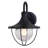 Dunlap 12.5 in. H 1-Light Textured Black Coastal Outdoor Wall Sconce made of Durable Steel, Clear Seeded Glass Shade, LED Compatible, Use for Exterior Porch Patio Front Door or Garage