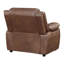 Fauteuil d'appoint rembourré rembourré brun foncé