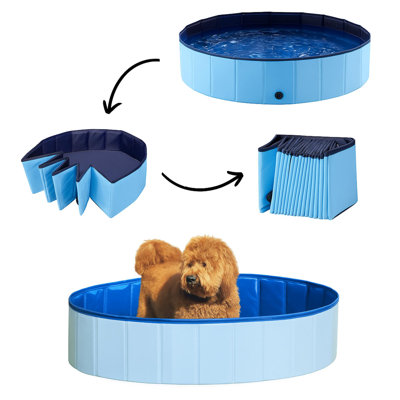 Piscine pour chien pliable en plastique dur Summerpawz, très grand