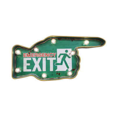 Carina's Collection Steel LED Exit Sign