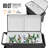 Matte Grey Patio Rolling Cooler With Side Table Boards And Cupboard Function