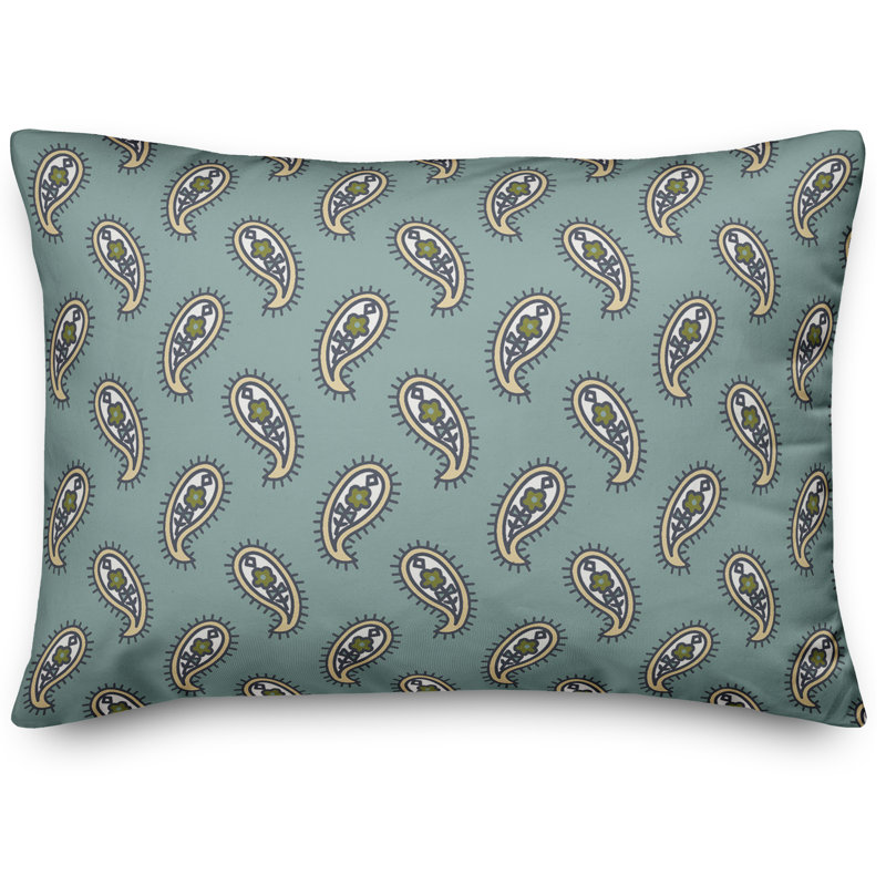 Coussin Paisley, Bleu / gris
