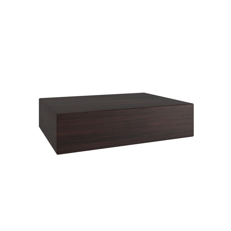 Sermata Teak Floating Shelf, 3" H x 12" W x 9" D