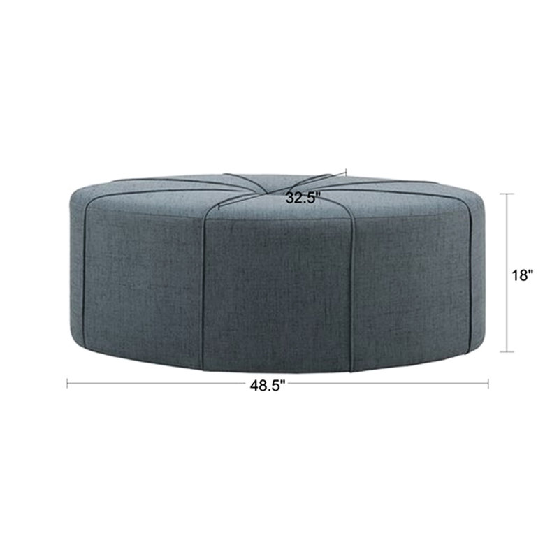 Tissu bleu salon 48 po: option tendance, fabrication moderne en bois massif, solide