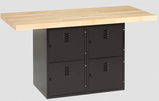 64'' W Wood Top Workbench