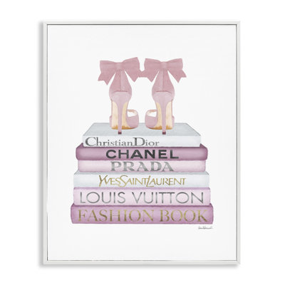 " Fashion Designer Shoes Bookstack " by Amanda Greenwood