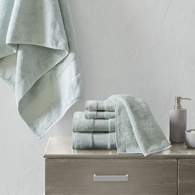 6-piece Turkish Cotton Bath Towel Set – Oversized Low Twist Plush Absorbent Luxury