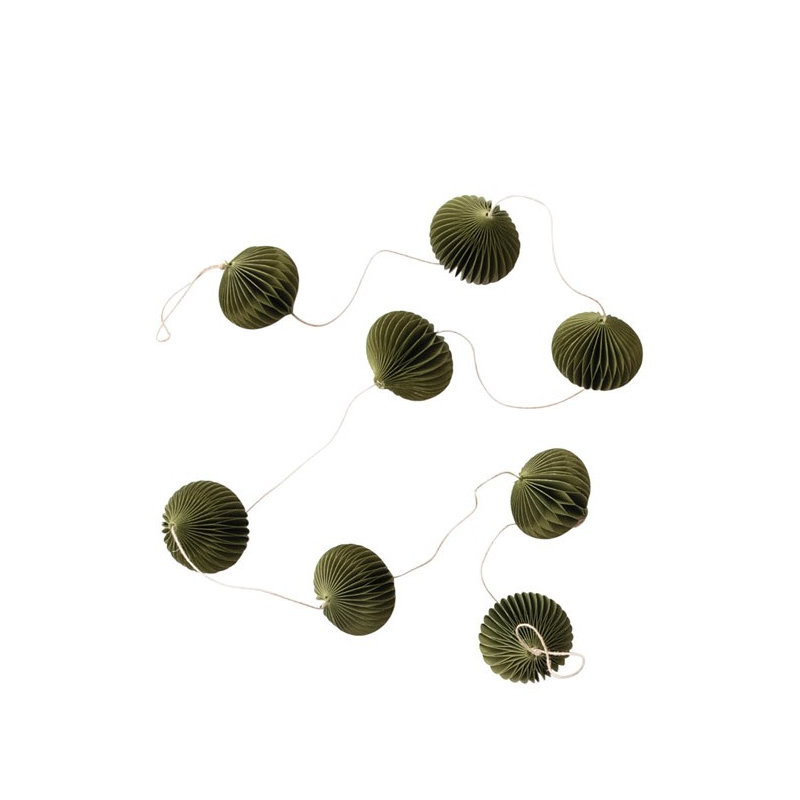 Honeycomb 6' Ornament Ball Novelty Garland, Green