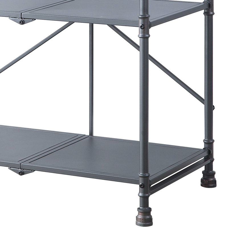 Ensemble de 3 consoles au design industriel - pliable, bronze foncé / métal noir sablé et pliable synthétique avec Flair 3 et bronze