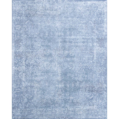 Handmade Silk and Wool Area Rug