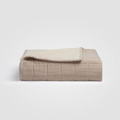 Gray Quilted Bedspread