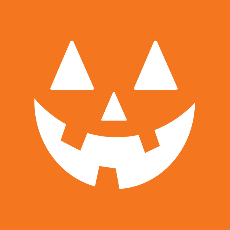 Jack-O-Lantern - Wrapped Canvas Print, 30cm H x 30cm W x 3.8cm D