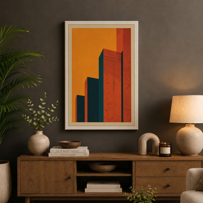 Urban Geometry Modern - Wrapped Canvas, 24x16 - 61.0 x 40.6 cm, White Border