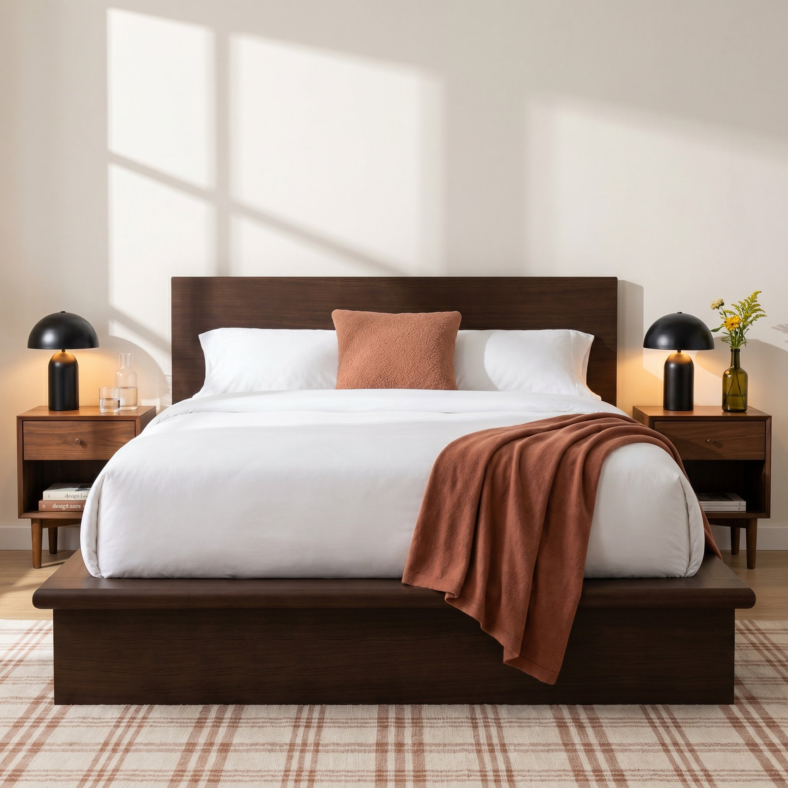 Soleil Platform Bed, Queen, Brown