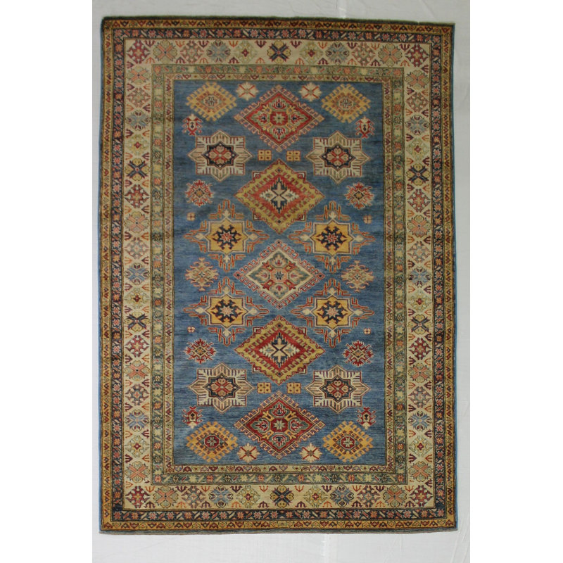 Tapis de style tribal rétro fait à la main 6 x 8 po Anatolian