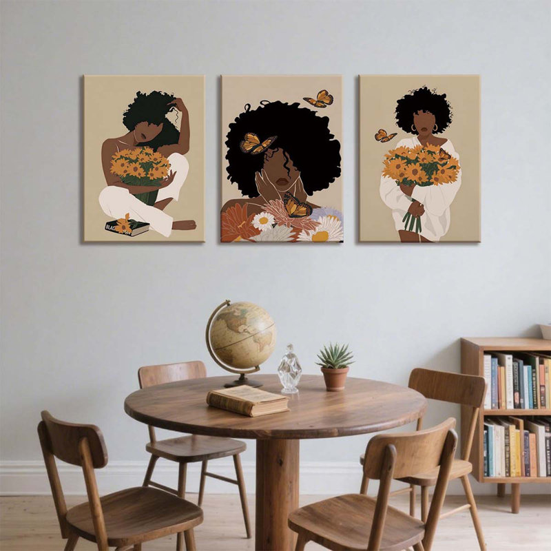 3 Piece Wrapped Canvas Print, 40 cm H x 60 cm W