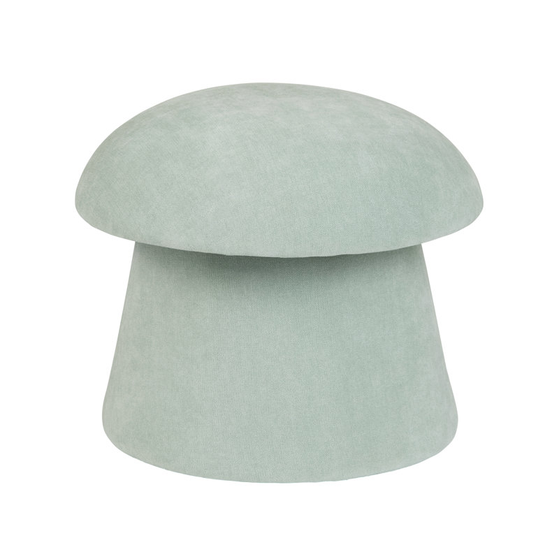 Anushka Mushroom Storage Ottoman, Light Blue Chenille