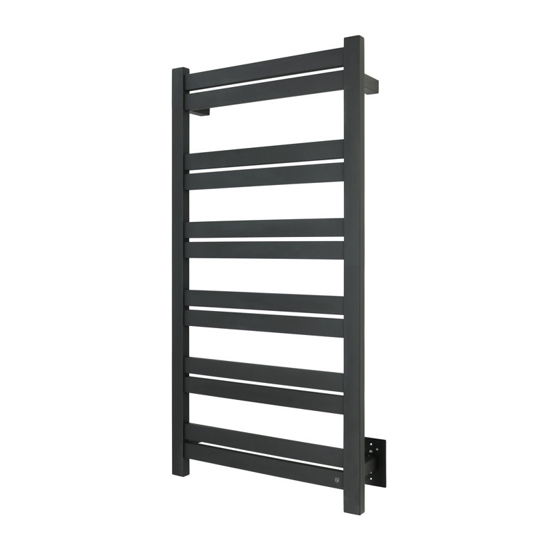 Chauffe-serviettes mural Grande 12, noir, câblé, 12 barres Grande