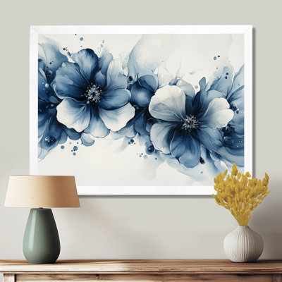 Turquoise, velours, marguerites, débit de fleurs II - marguerites, art mural