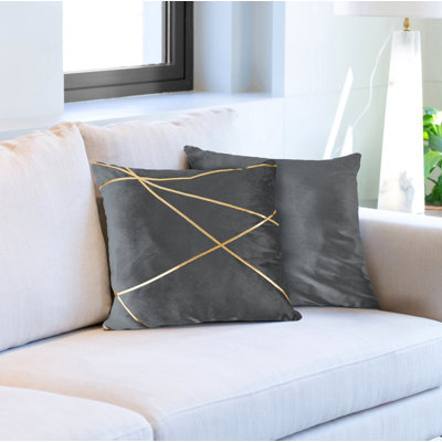 Cloughmills Geometric Square Throw Pillow Cover