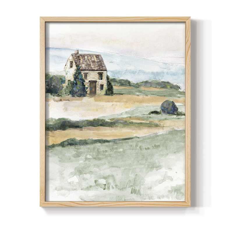 On The Countryside I, reproduction encadrée - bois massif, H 21 po x l 17 po