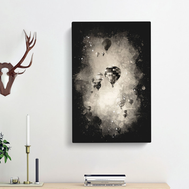 Taking A Hot Air Balloon Ride - Wrapped Canvas Print, 50cm H x 35cm W x 3cm D