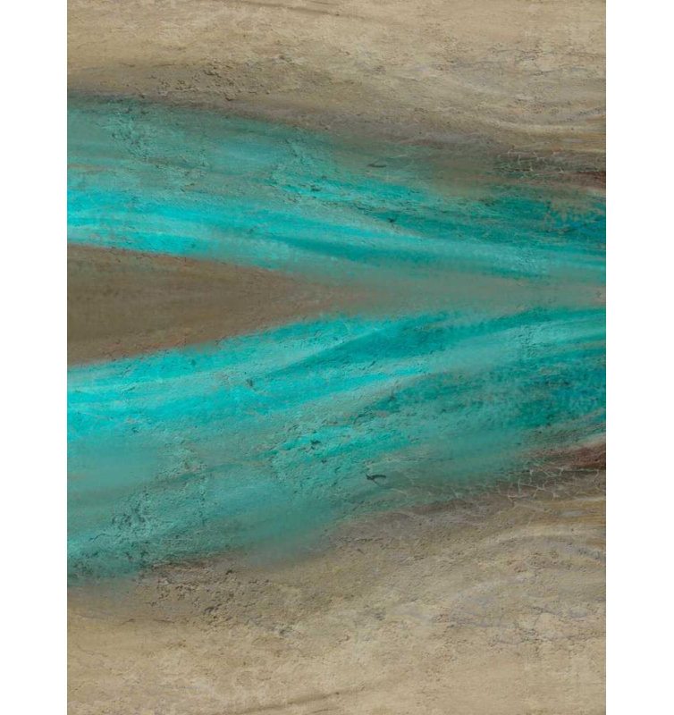 «Ivy Bronx Allen, Kimberly Gallery», art sur toile tendue: Turquoise Stream 2, H 36 po x l 28 po