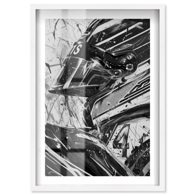 Reproduction encadrée de voiture de course