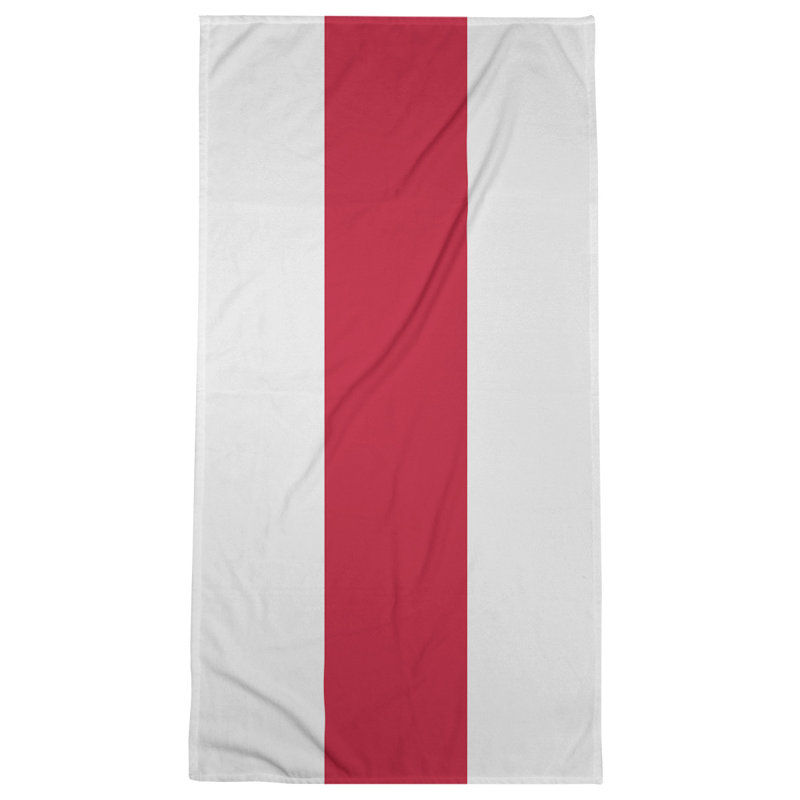 Microfiber Bath Towel, Atlanta Throwback Football White/Dark Red