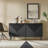 Arkayla 63'' W Sideboard with Hidden Drawers and Wine Glass Rack-412641102