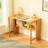 Wosnda Bamboo Folding Desk with Storage Shelf Space Saving for Home Office-1551665716
