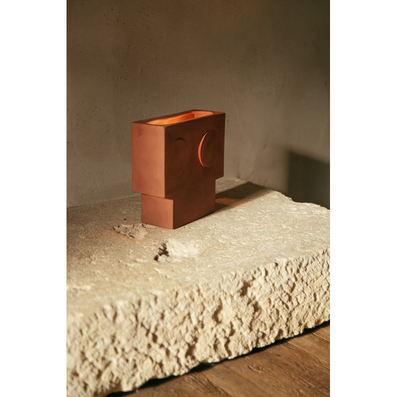 Lampe de table Alexes Eclipse Grès Terre cuite, Rouge
