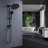 Bathroom Shower Faucet Shower Head with Handheld Matte Black Rain Shower Heads