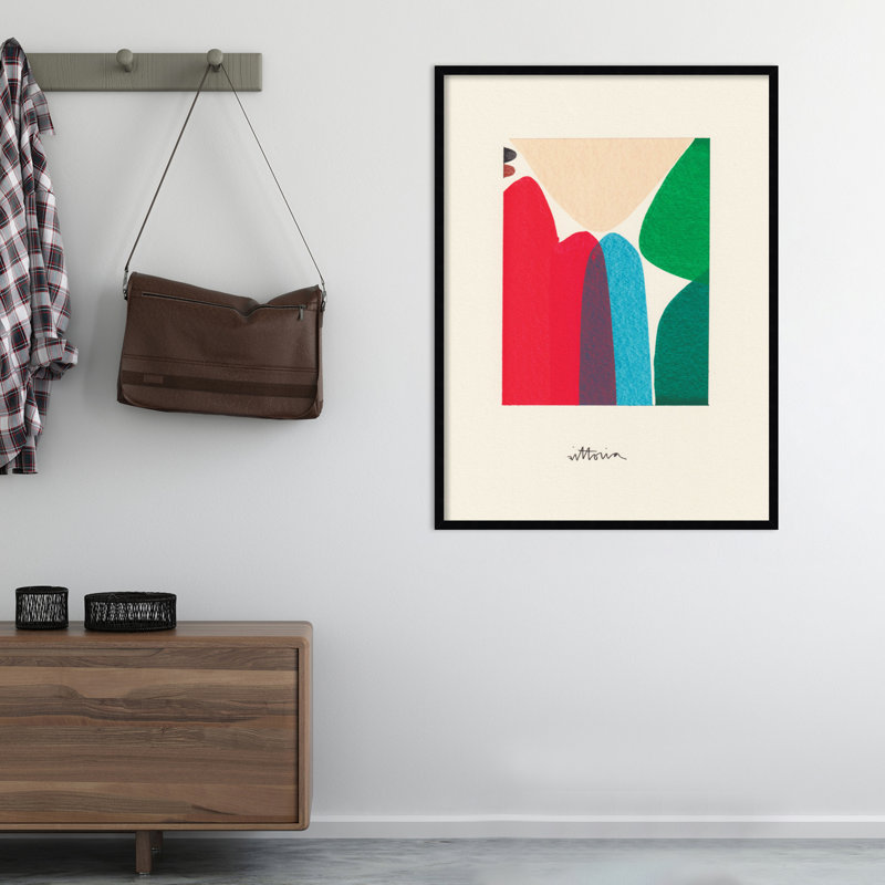 The Mountains We Move In Our Minds by Amber Vittoria, 31" W x 41" H x 1" D, Black Framed