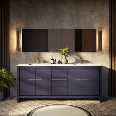 Lafarre Lafarre 80 in W x 20 in D Double Bath Vanity