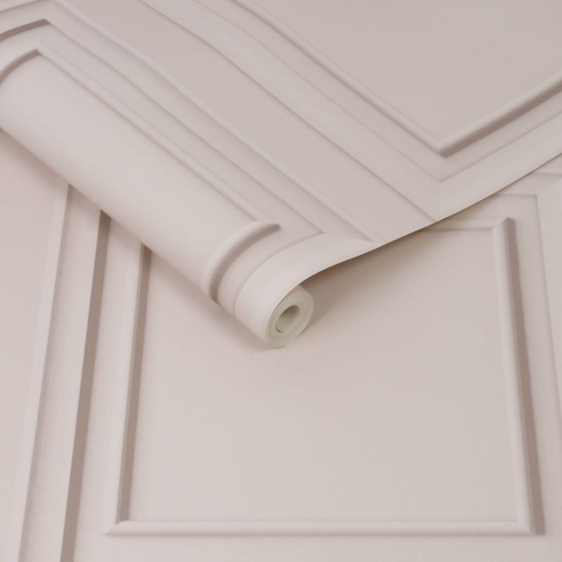 Fresco Wood Panelling Wallpaper, Pink