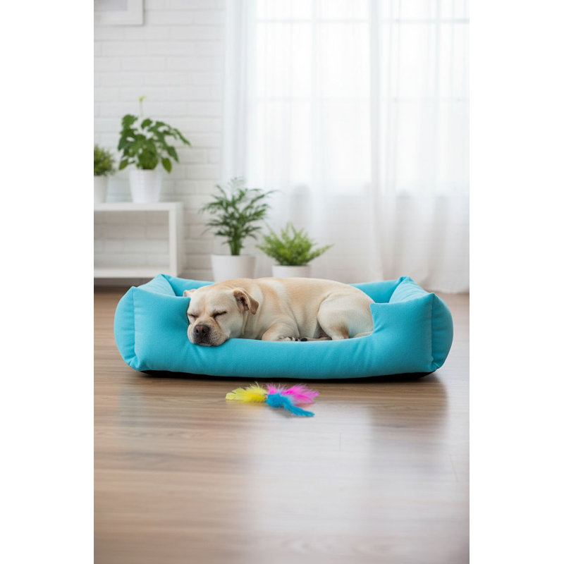 Lit pour animal de compagnie, Bleu, Taille moyenne: L 19,69 po x l 13,78 po