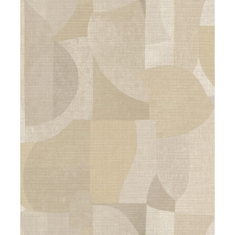 Papier peint texturé non tissé abstrait Pi., Jaune