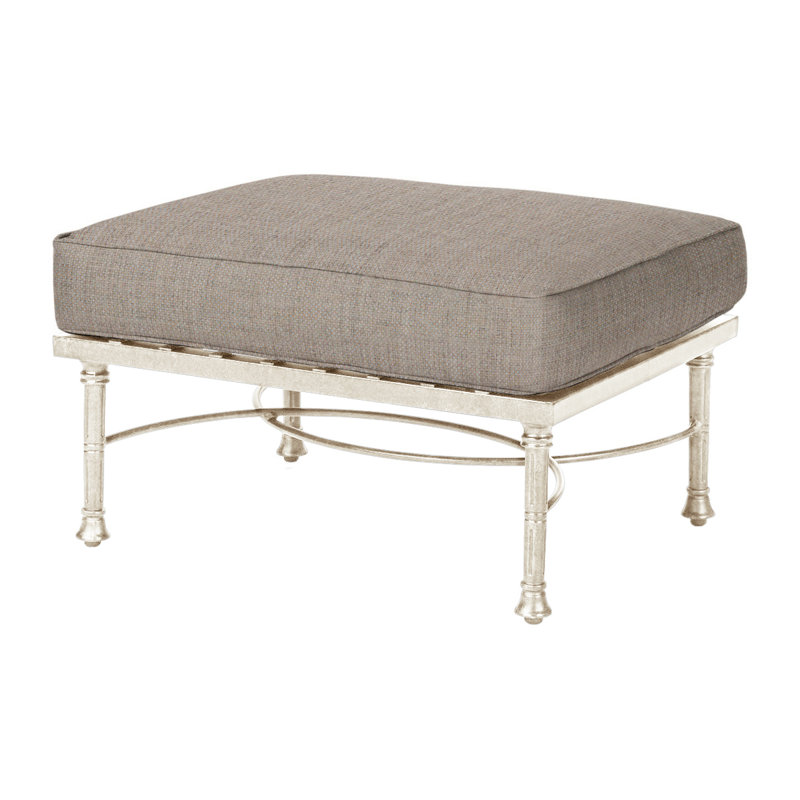 Florence Sectional Ottoman with Cushion, Cast Ash Sunbrella® Plainweave, Desert Bronze