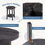 Table d'appoint ronde à 2 niveaux avec pieds fuselés, petite table de bout pour le salon, chambre à coucher-1011528247