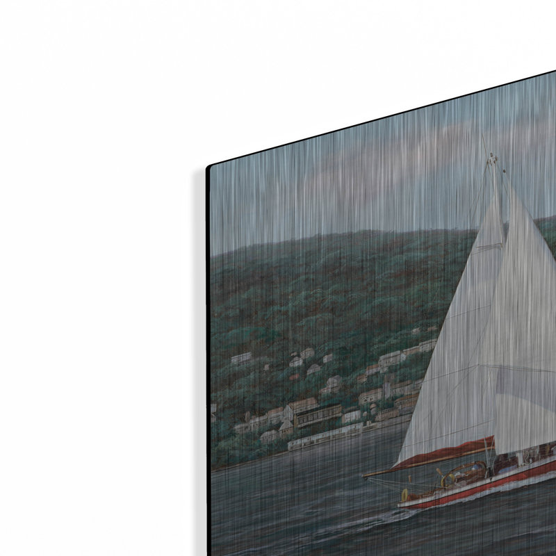 «Long Away Tides» par Diane Romanello, art mural en métal, H 16 po x l 24 po