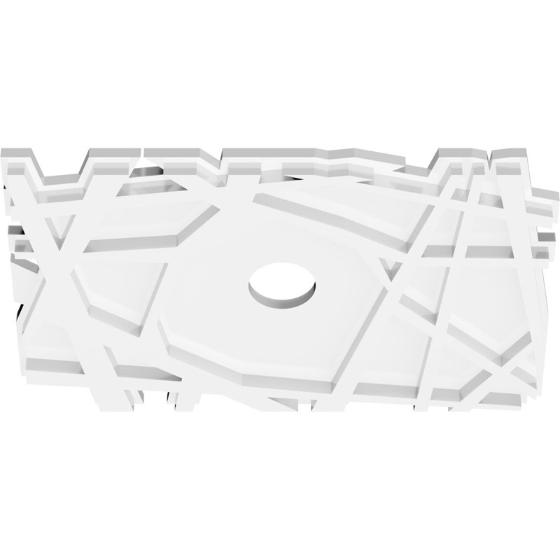 Médaillon de plafond contemporain en PVC Novo, H 1 po x l 16 po x P 10,63 po