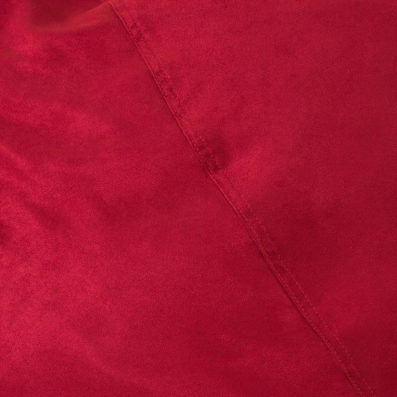 Pouf Clinger, H 42 po x l 52 po x P 52 po, Microfibre / microsuède rouge