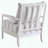 Nautical-Inspired Stripe Accent Chair with White Frame