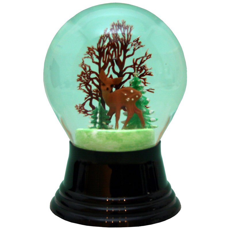  Snowglobe with Medium Deer and Tree Style Collectible