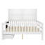 Lit plateforme double avec tableau noir, structure en bois massif, tiroirs et tablettes de rangement - blanc, amusant et peu encombrant-313193724-313193715