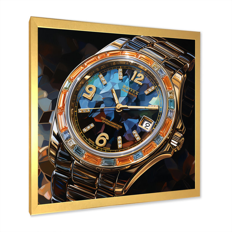 Luxury Luxury Diamond Dusk I - reproduction, H 24 po x l 24 po x P 1 po, Cadre doré à une seule photo