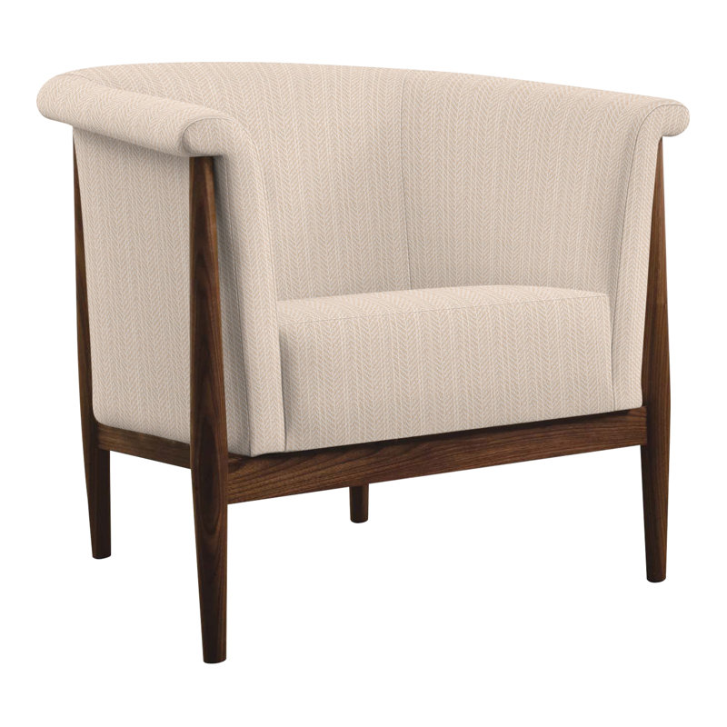 Walnut Grove Barrel Chair, Perigold Posh Linen