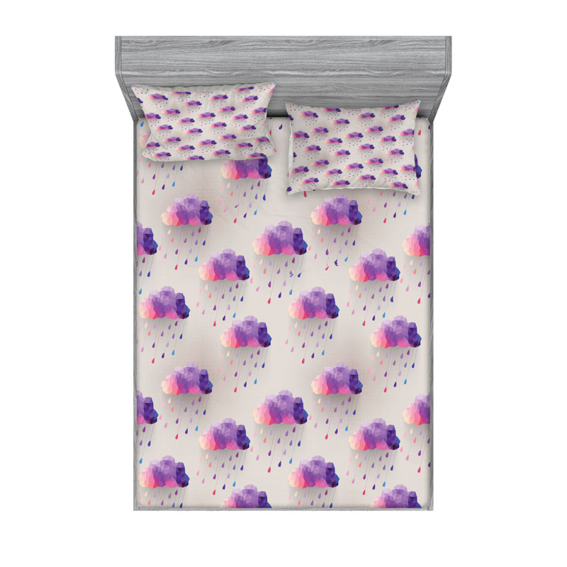 Microfiber Sheet Set, Queen Sheet Set with Fitted Sheet