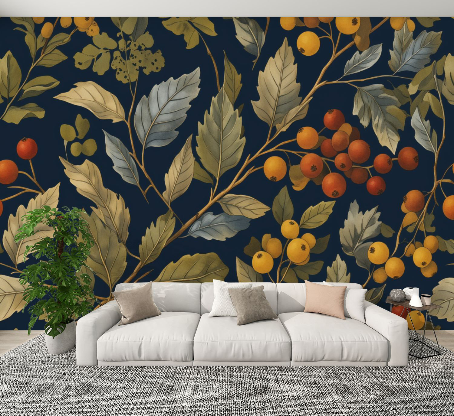 Red Barrel Studio vintage Peel and Stick Wallpaper Vintage Navy Blue ...